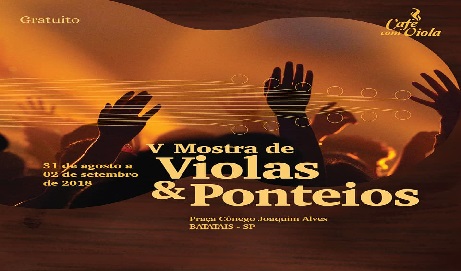 V Mostra de Violas e Ponteios, o ‘Café com Viola’ ocorrerá dias 31 de agosto e 2 de setembro