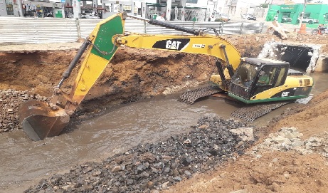 Obras de Contenção de Enchentes estão em andamento na Avenida Dr. Oswaldo Scatena