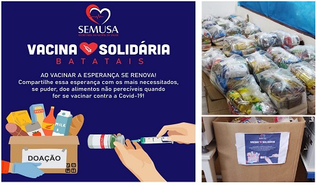 População é chamada a colaborar com a Campanha ‘Vacina Solidária’