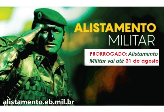 Alistamento Militar 2021: Prazo prorrogado