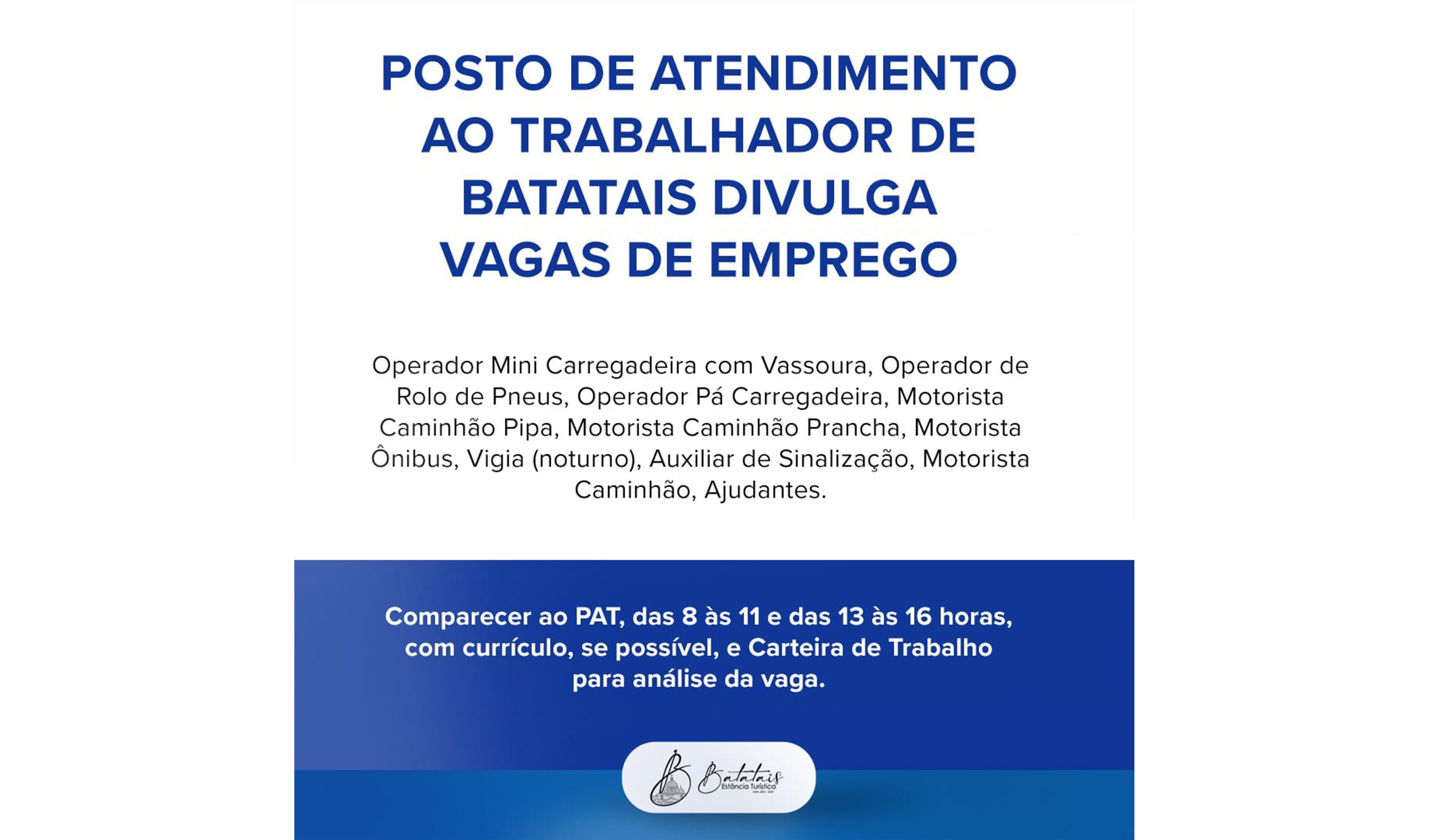  Vagas Para Atendimento SP