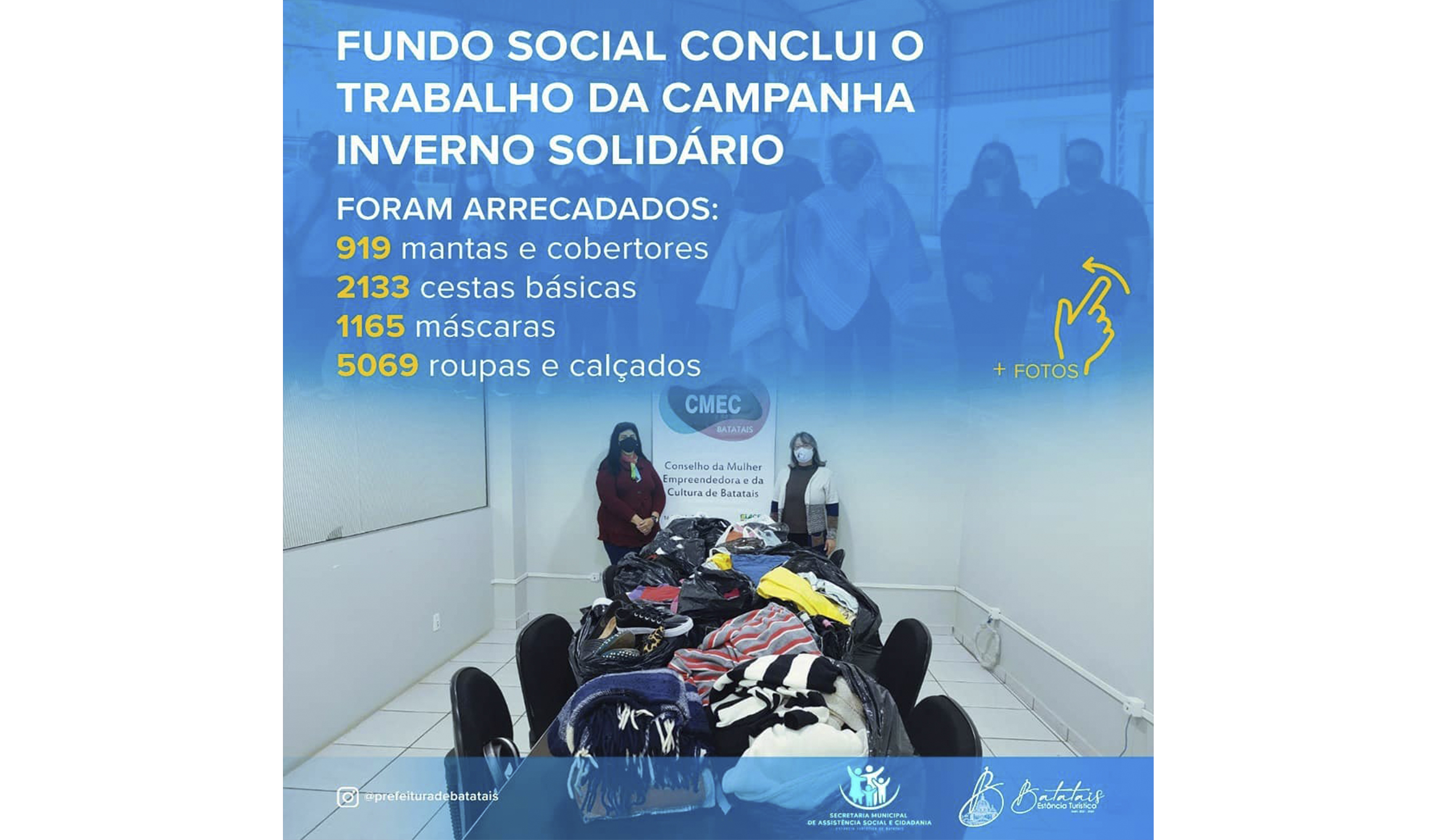 Fundo Social conclui o trabalho da Campanha Inverno Solidário