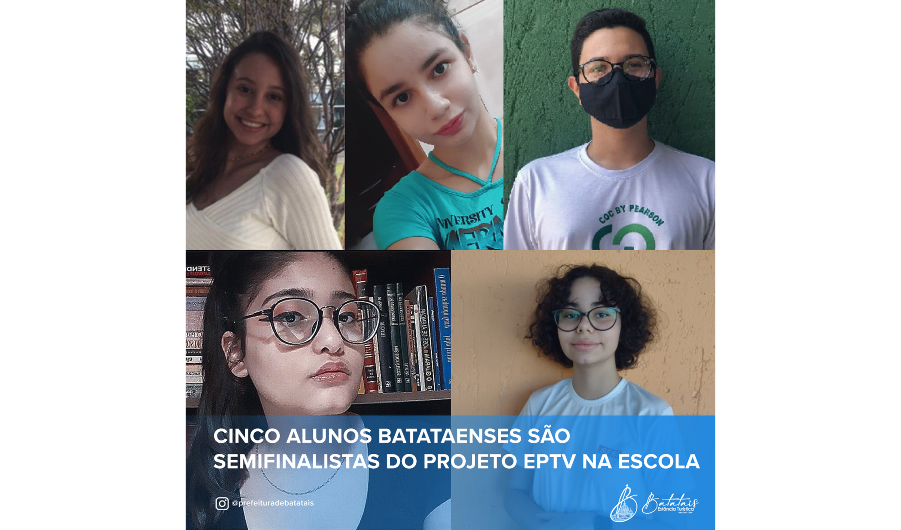 Cinco alunos batataenses são semifinalistas do Projeto EPTV na Escola.