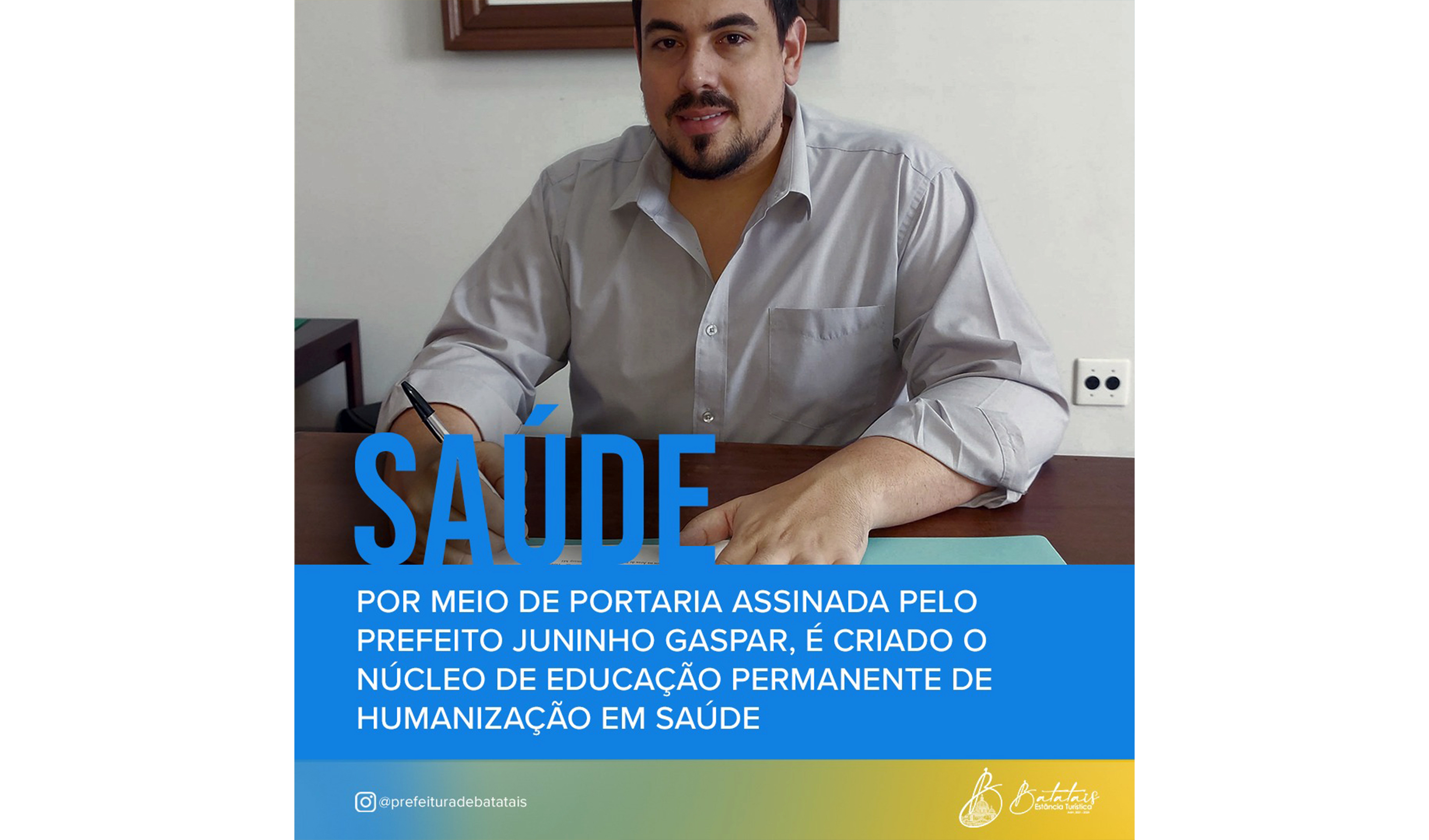 Por meio de portaria assinada pelo Prefeito Juninho Gaspar é criado o Núcleo de Educação Permanente de Humanização em Saúde.