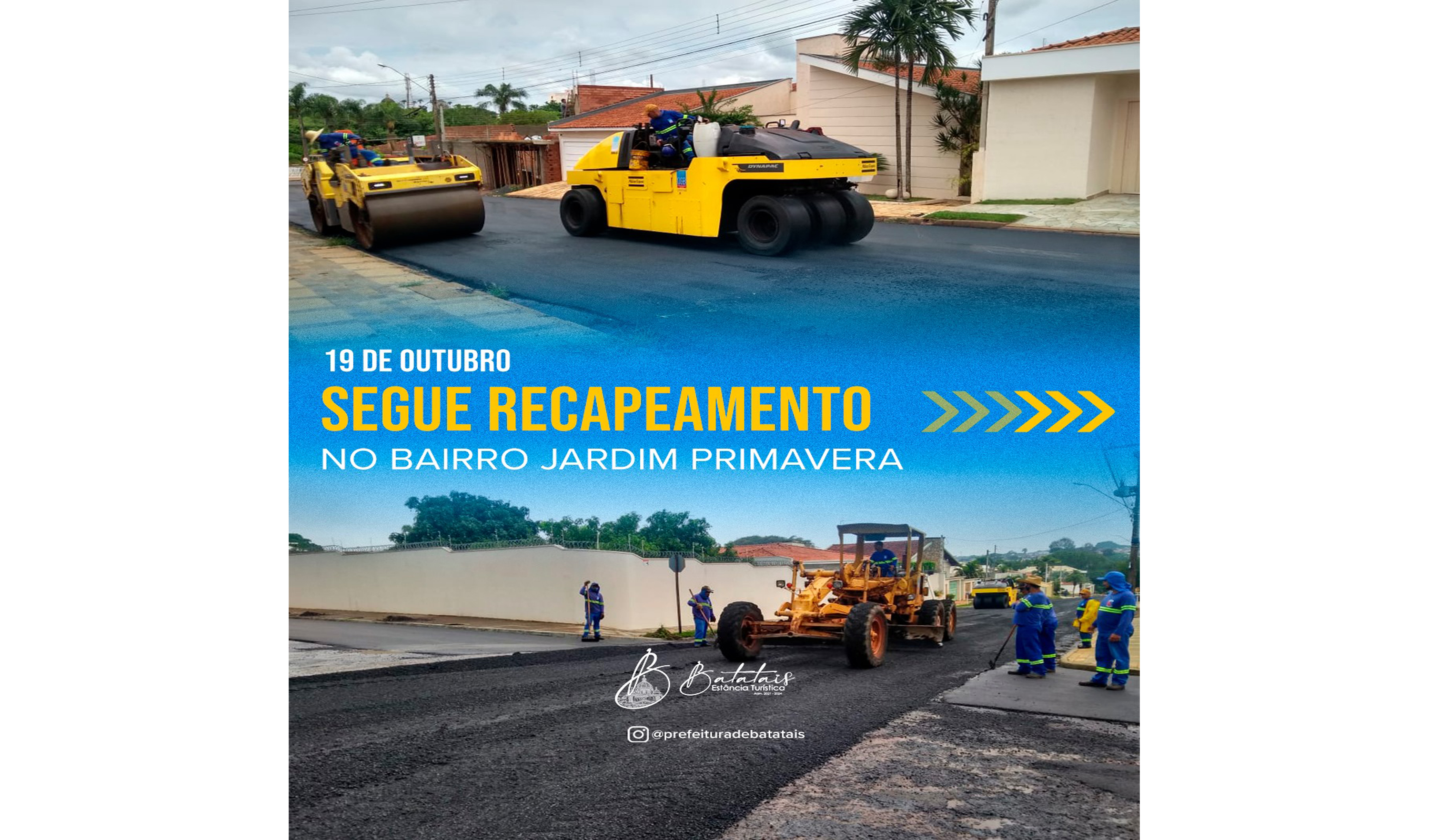 Segue em continuação as obras do Bairro Jardim Primavera.