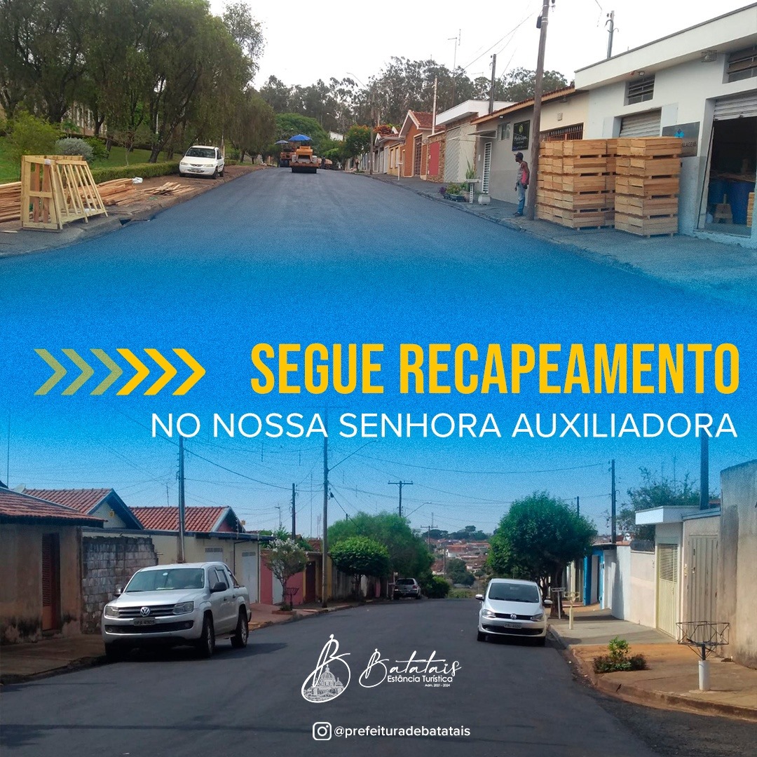 Segue as obras de recapeamento do bairro Nossa Senhora Auxiliadora.