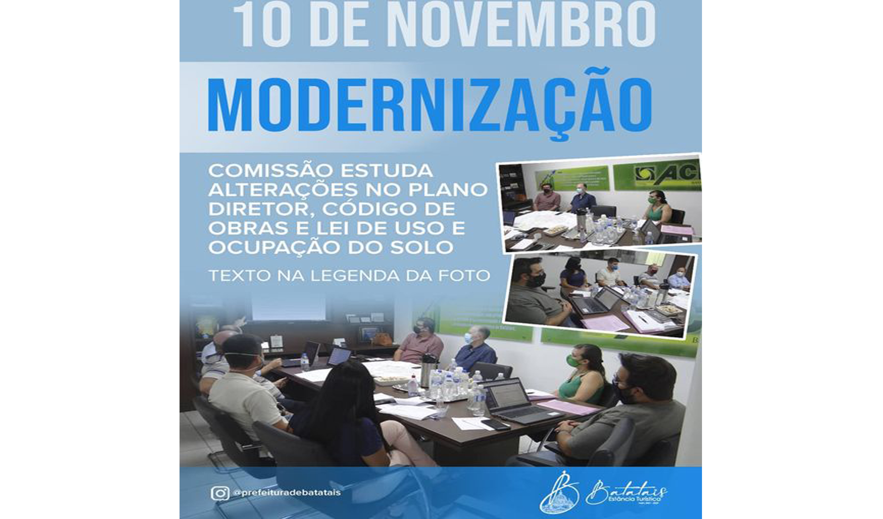 Modernização: comissão estuda alterações no Plano Diretor, Código de Obras e Lei de Uso e Ocupação do Solo.