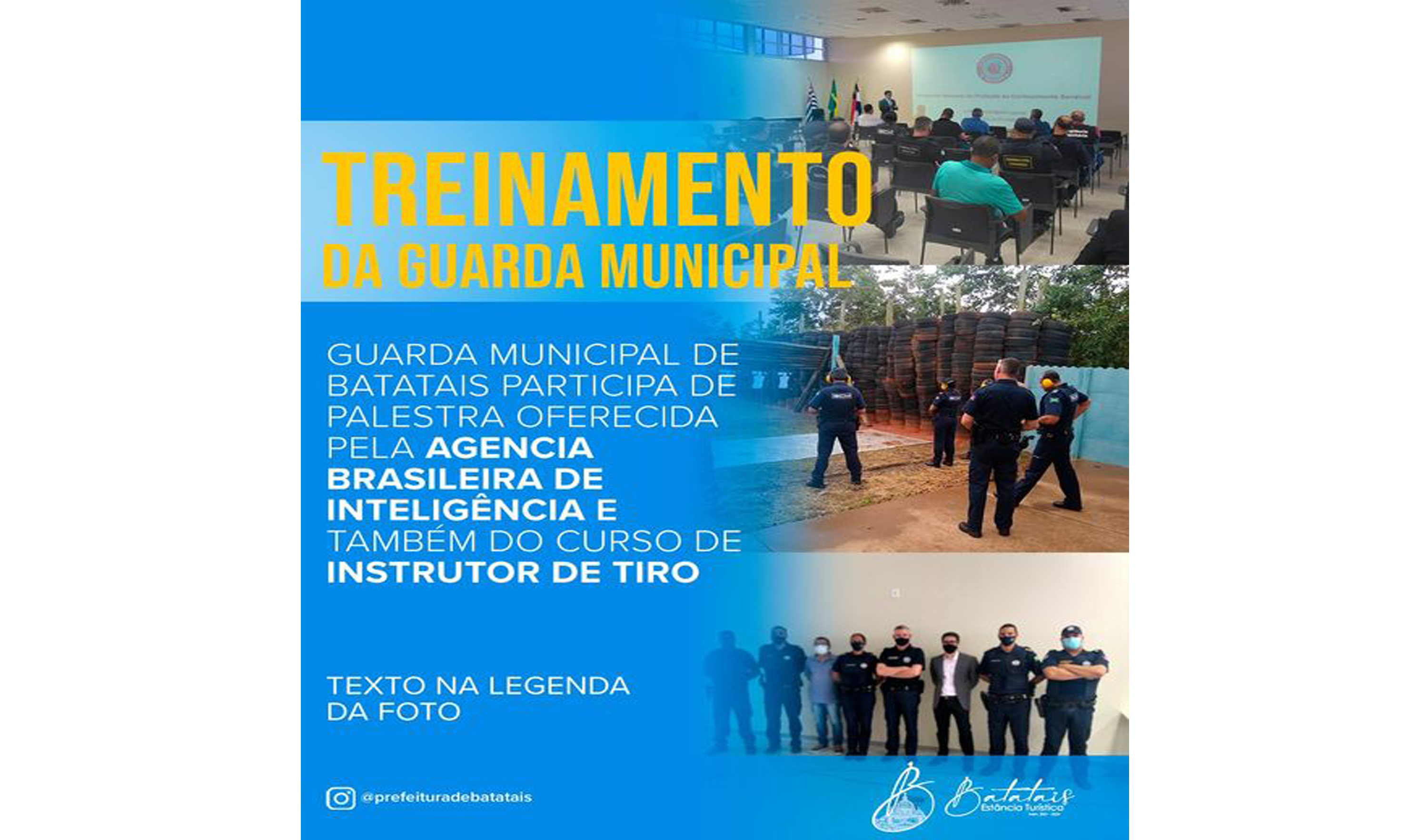 Guarda Municipal de Batatais participa de palestra oferecida pela Agência Brasileira de Inteligência e também do curso de instrutor de tiro.