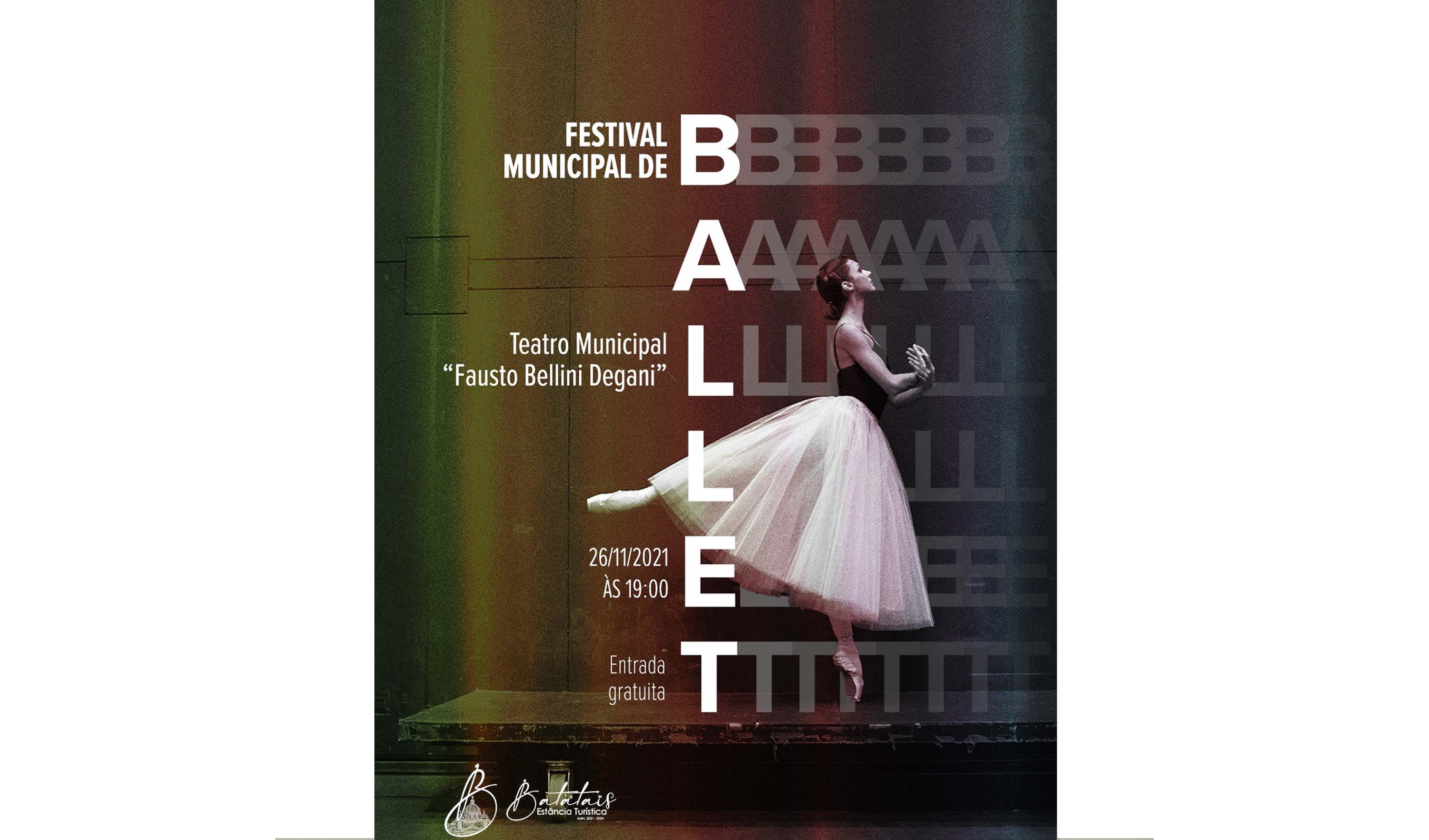 Tradicional Ballet Municipal se apresenta dia 26 de Novembro.