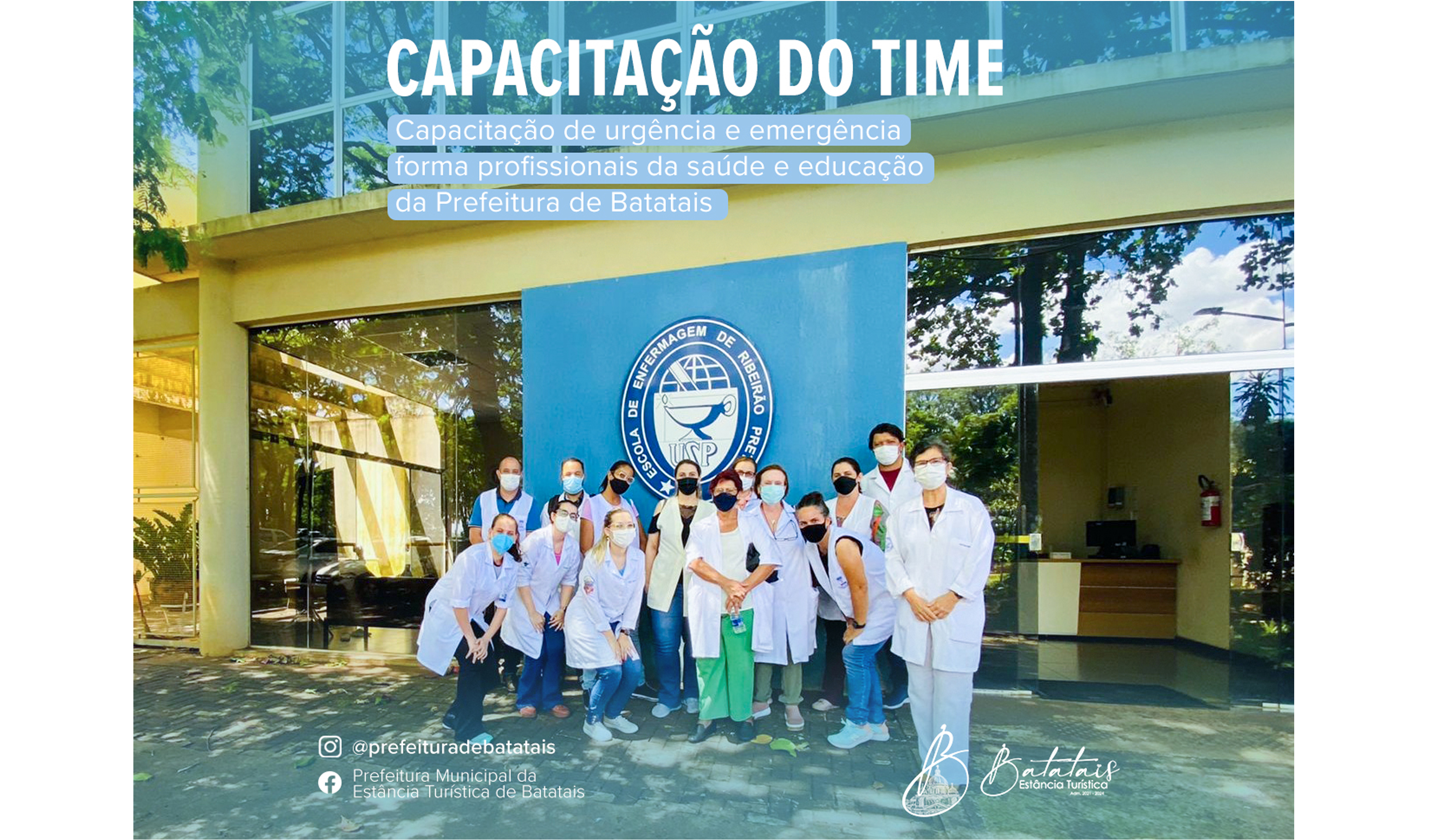 Capacitação de urgência e emergência forma profissionais da saúde e educação da Prefeitura de Batatais.