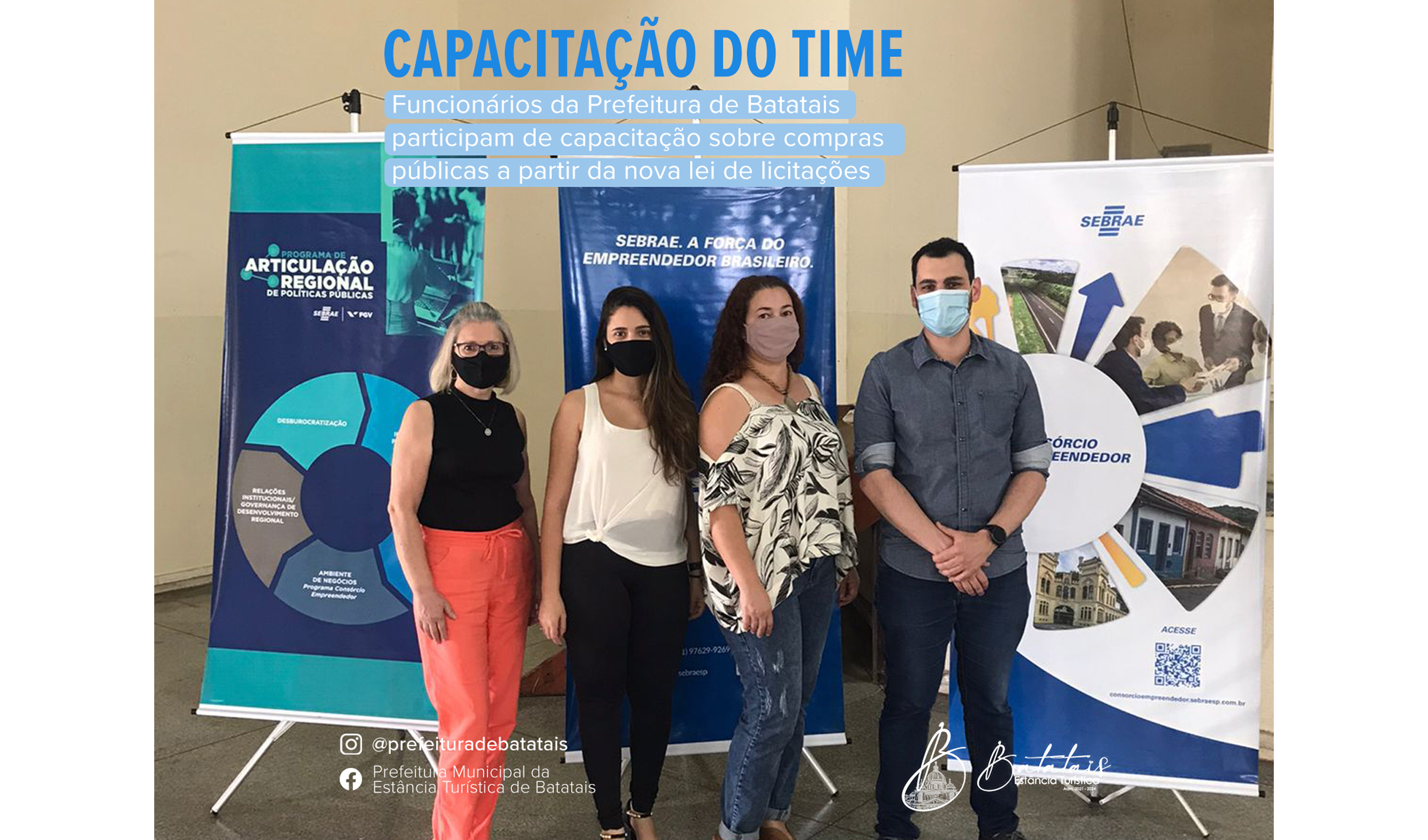 Funcionários da Prefeitura de Batatais participam de capacitação sobre compras públicas a partir da nova lei de licitações.