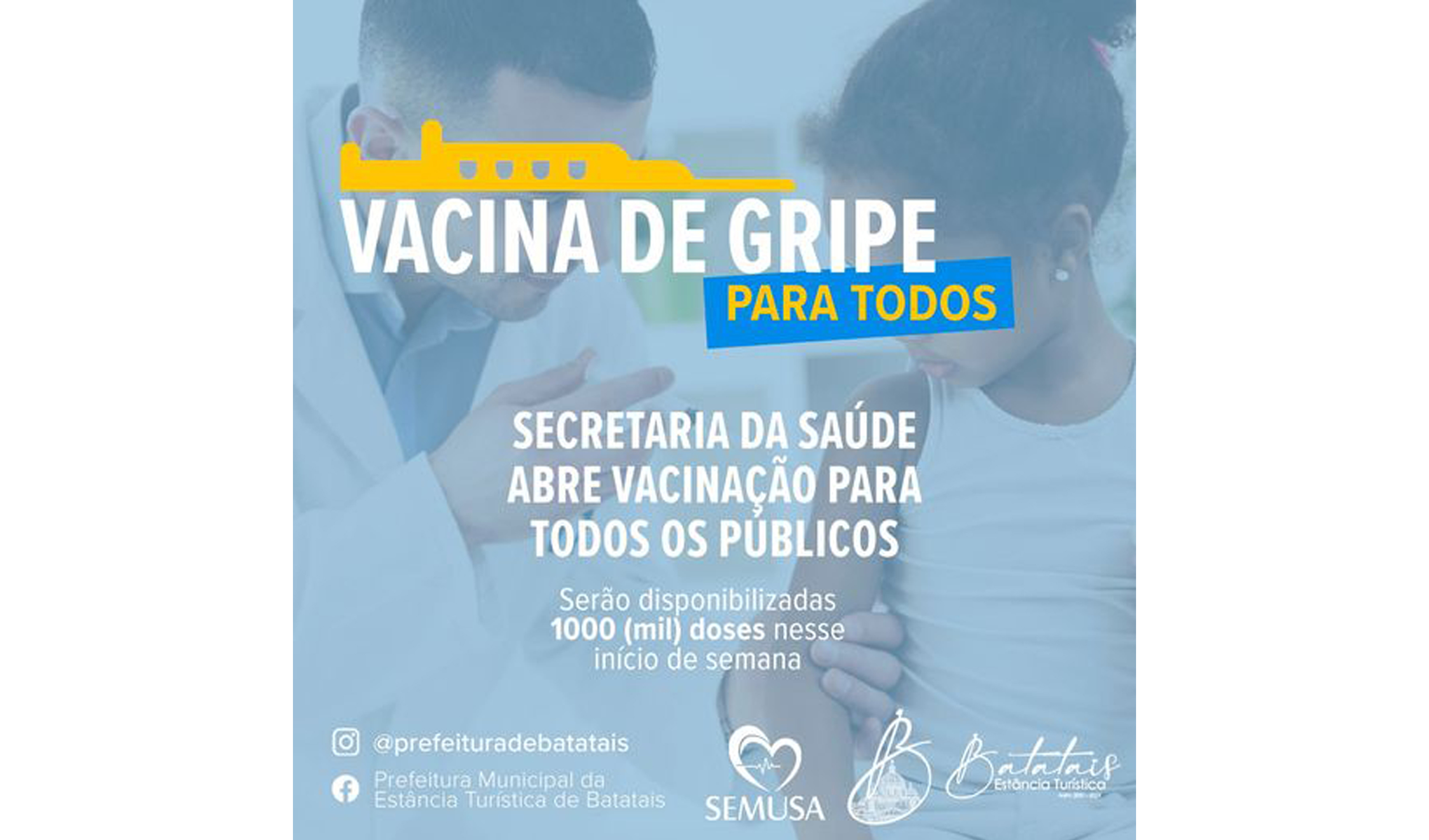 Campanha de vacinação contra gripe.