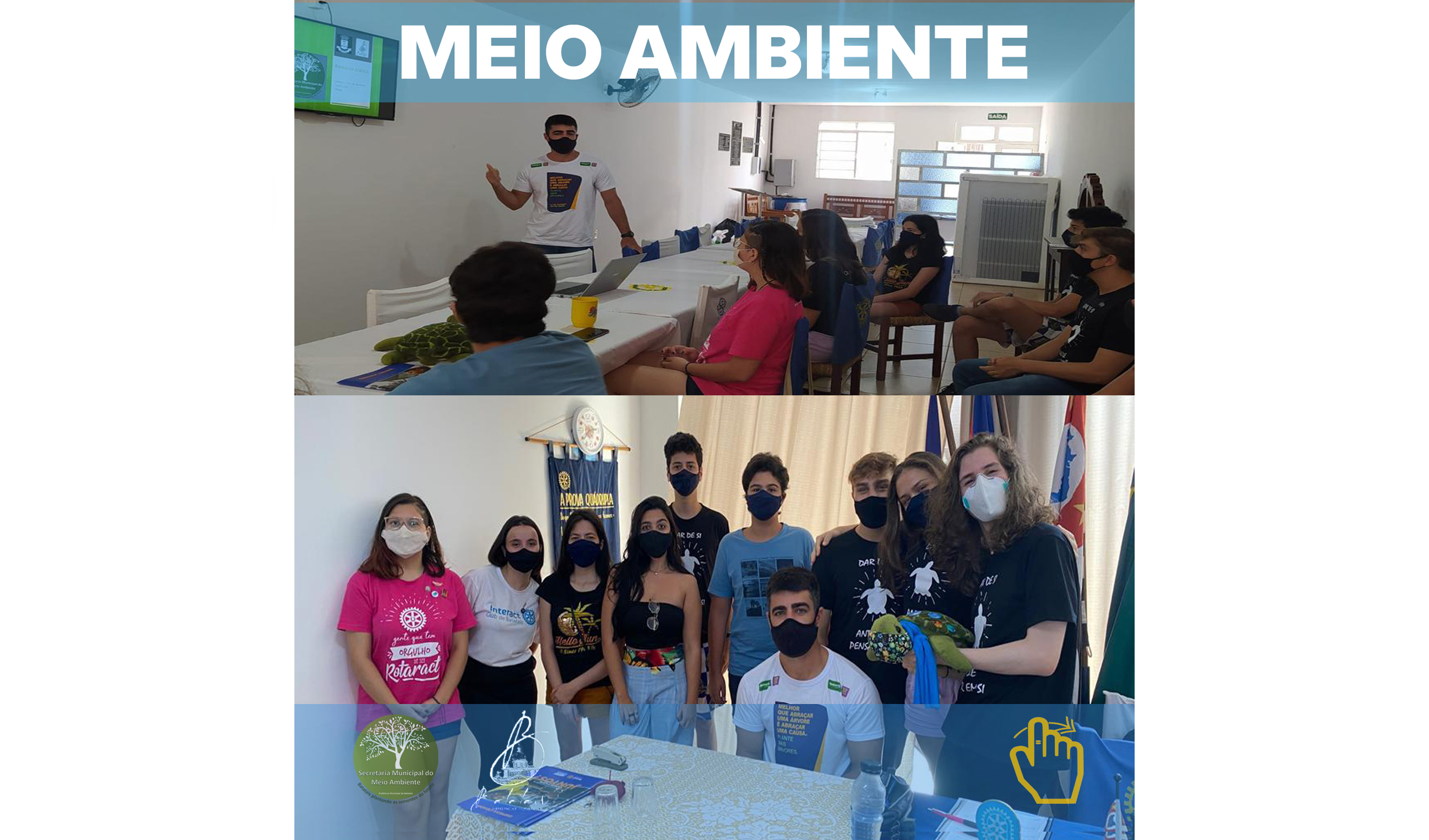 Secretário de Meio Ambiente promoveu palestra sobre resíduos sólidos para jovens do Interact Club.