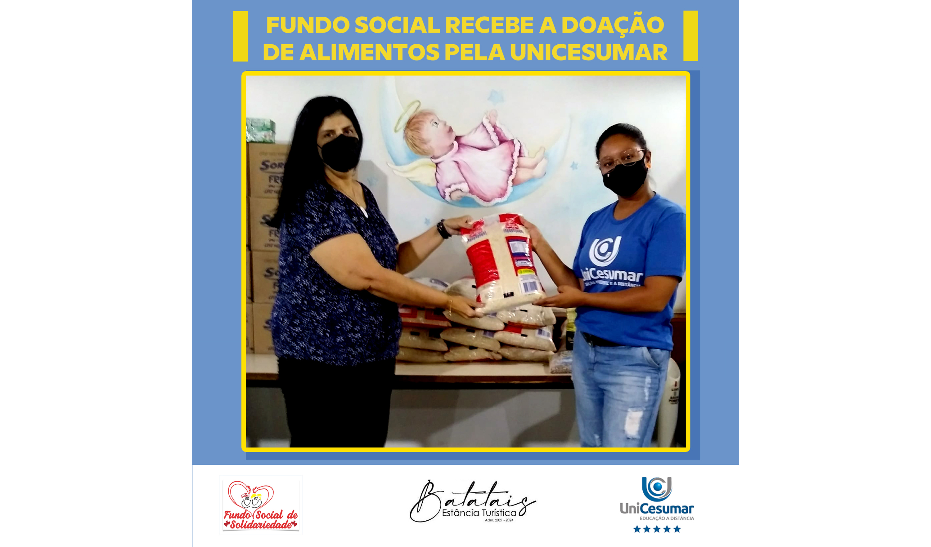 Fundo Social recebe a doação de alimentos pela UniCesumar