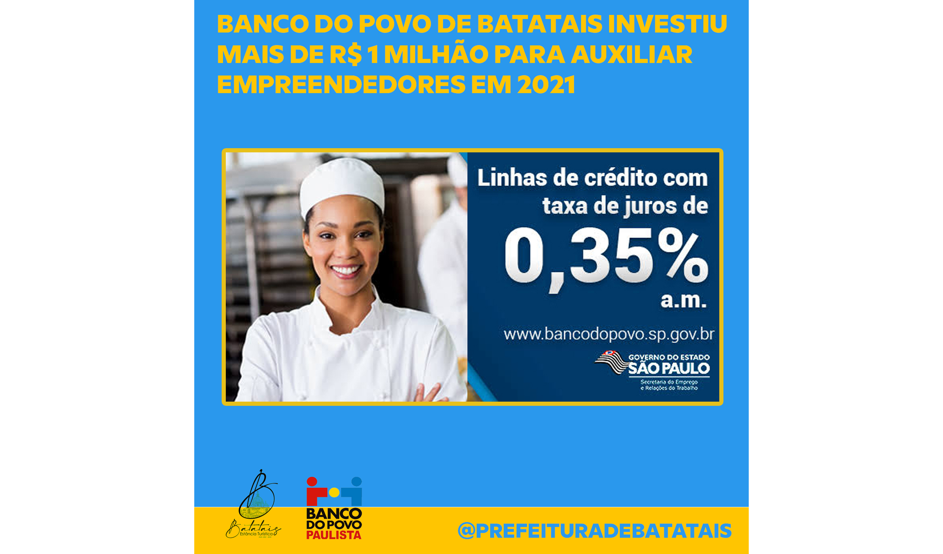 Banco do Povo de Batatais investiu mais de R$ 1 milhão para auxiliar empreendedores em 2021