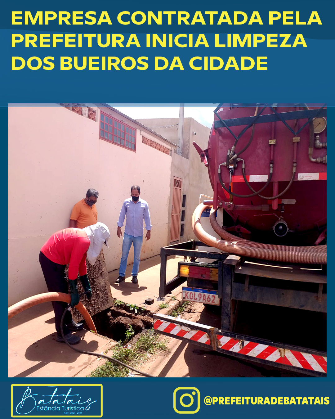 Empresa contratada pela Prefeitura inicia limpeza dos bueiros da cidade.