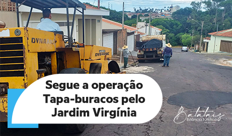 Operação Tapa-buracos segue pelo Jardim Virgínia.