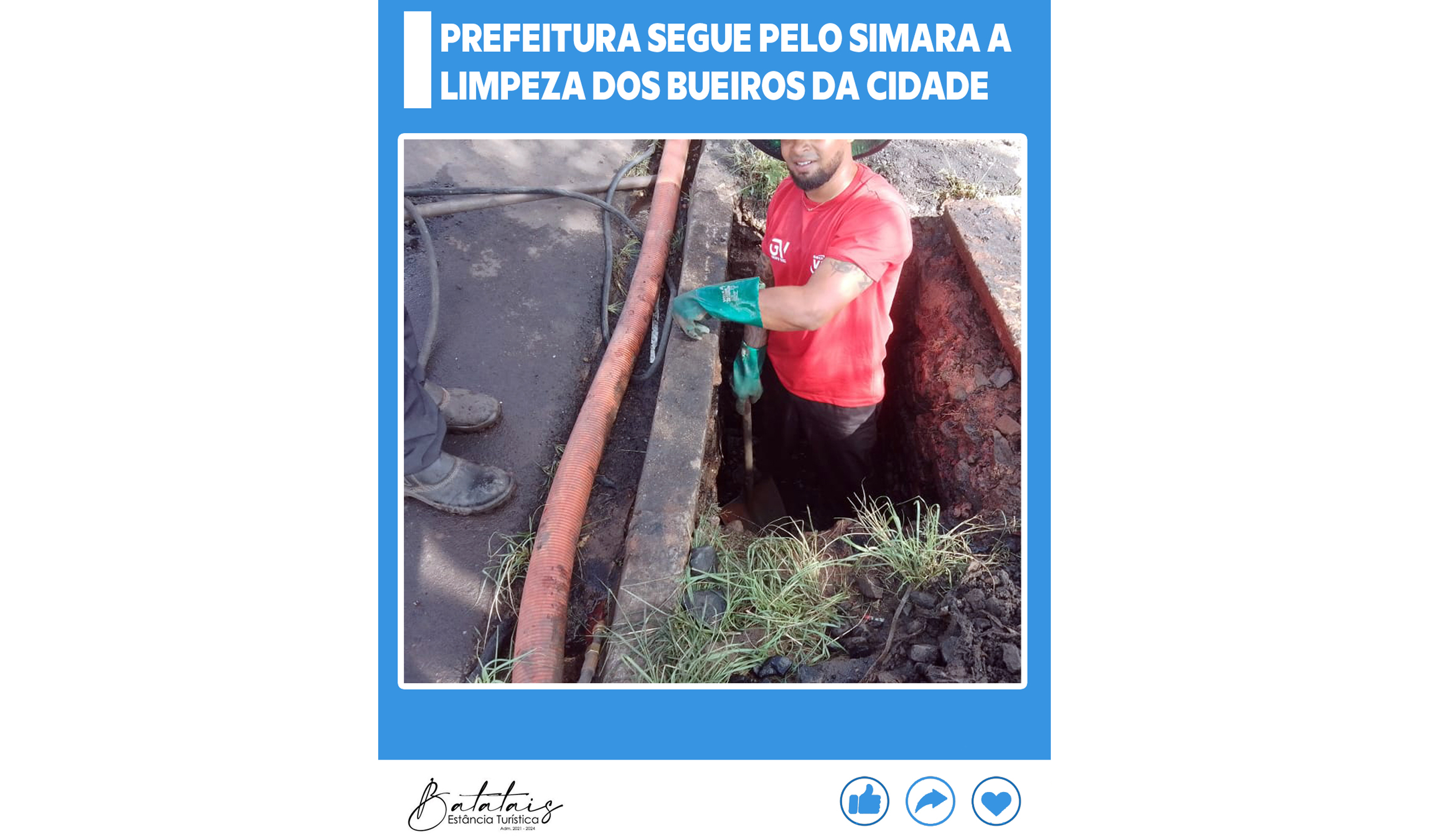 Prefeitura segue pelo Simara a limpeza dos bueiros da cidade