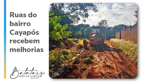 Ruas do bairro Cayapós recebem melhorias.