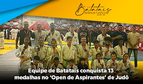 Equipe de Batatais conquista 13 medalhas no ‘Open de Aspirantes’ de Judô.