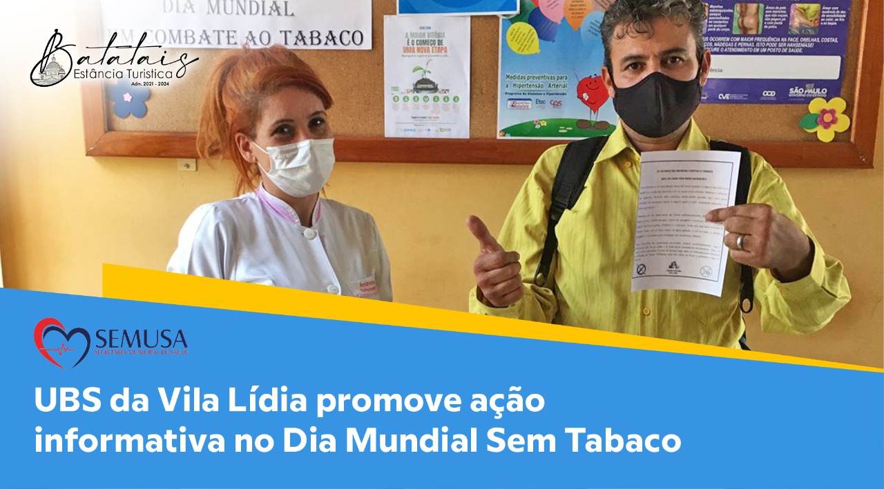 UBS da Vila Lídia promove ação informativa no Dia Mundial Sem Tabaco.