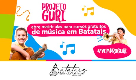 Projeto Guri abre matrículas para cursos gratuitos de música em Batatais.