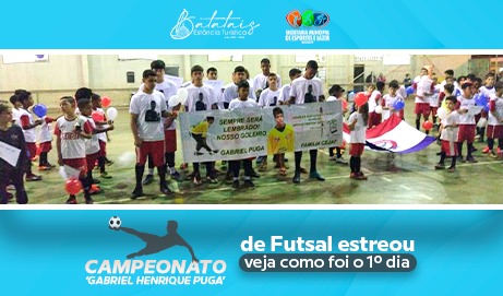 Campeonato ‘Gabriel Henrique Puga’ de Futsal estreou: veja como foi o 1º dia.