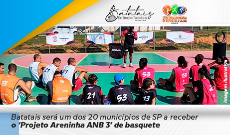 Batatais será um dos 20 municípios de SP a receber o ‘Projeto Areninha ANB 3’ de basquete