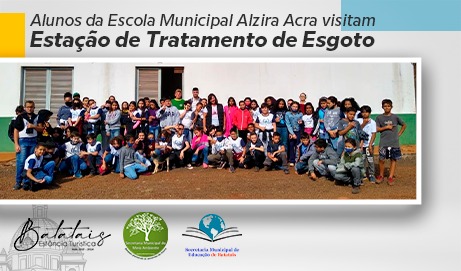 Alunos da Escola Municipal Professora Alzira Acra de Almeida visitam Estação de Tratamento de Esgoto