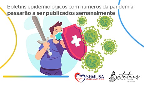 Boletins epidemiológicos com números da pandemia passarão a ser publicados semanalmente