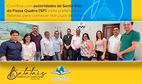 Comitiva com autoridades de Santa Rita do Passa Quatro (SP) visita Prefeitura de Batatais para conhecer estrutura de cargos