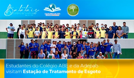 Alunos do colégio ABE e da Adepab visitam Estação de Tratamento de Esgoto