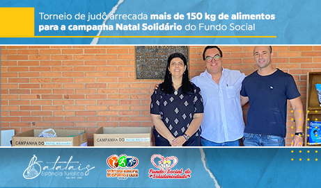 Torneio de judô arrecada mais de 150 kg de alimentos para a campanha Natal Solidário do Fundo Social