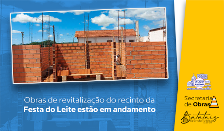 Obras de revitalização do recinto da Festa do Leite estão em andamento