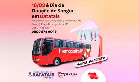 Coleta de sangue itinerante do Hemocentro em Batatais