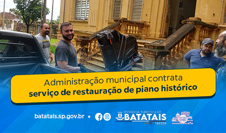 Administração municipal contrata serviço de restauração de piano histórico