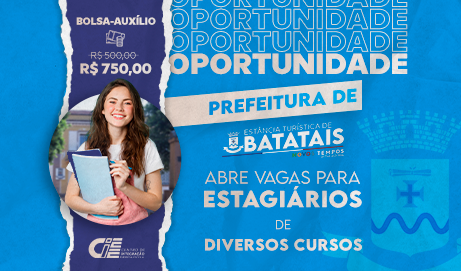 Prefeitura de Batatais abre vagas de estágio para estudantes de nível técnico ou superior