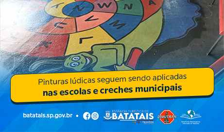 Pinturas lúdicas seguem sendo aplicadas nas escolas e creches municipais