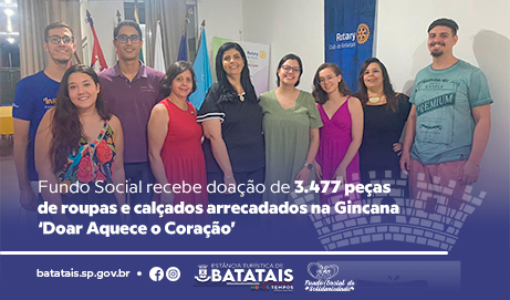 Fundo Social recebe doação de 3.477 peças de roupas e calçados arrecadados na Gincana ‘Doar Aquece o Coração’