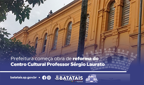 Prefeitura começa obra de reforma do Centro Cultural Professor Sérgio Laurato