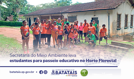 Secretaria do Meio Ambiente leva estudantes para passeio educativo no Horto Florestal