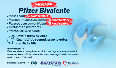 Vacinação bivalente contra a Covid-19 se estende a profissionais de saúde e pessoas com comorbidade