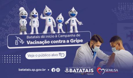 Batatais dá início à 25ª Campanha de Vacinação contra a Gripe; veja o público-alvo