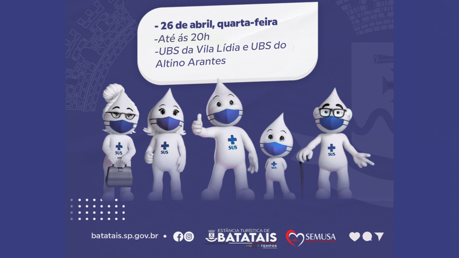 Batatais oferece horário estendido para vacinação contra gripe nesta quarta-feira, 26 de abril