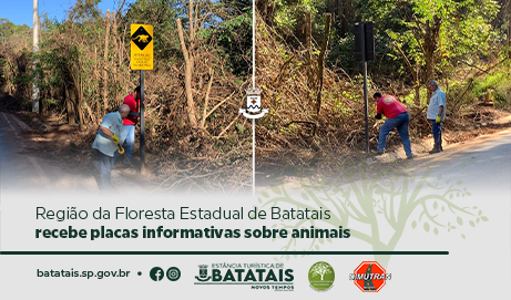 Prefeitura de Batatais promove ação de sinalização e segurança viária na Floresta Estadual