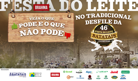 Tenda, reuniões, som? Veja o que pode ou não do Desfile da Festa do Leite