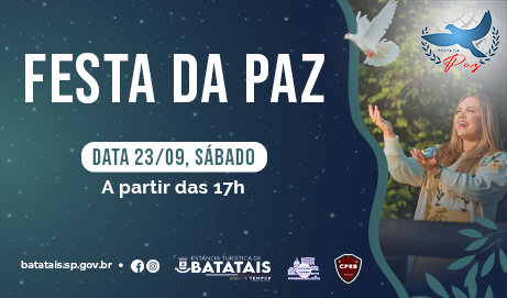 Prefeitura de Batatais e Conselho dos Pastores promovem a 1ª Festa da Paz com a presença de Sarah Farias, Expolivro e talentos locais